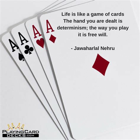 life is like a game of cards|playing card sayings.